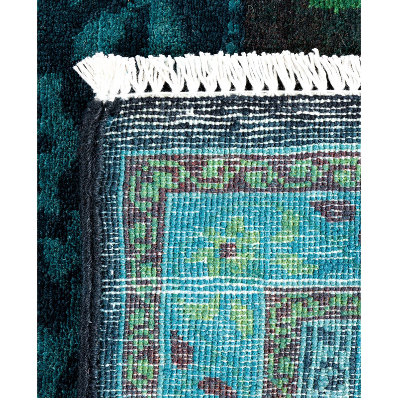 Huckaby One-of-a-Kind 3' 2" X 5' 3" Wool Area Rug Black