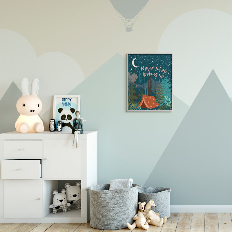 Never Stop Look Up Up, ciel nocturne, H 20 po x l 16 po x P 1,5 po, Estampe numérique Farmhouse