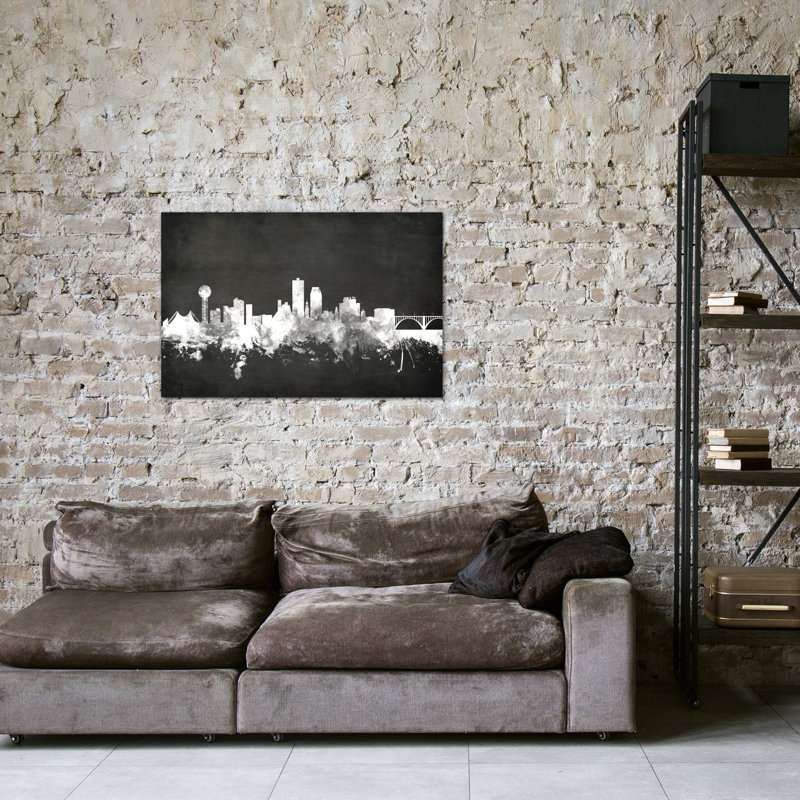 "Knoxville, Tennessee, USA" par Michael Tompsett - reproduction d'art sur toile tendue, H 40 po x l 60 po x P 1,5 po