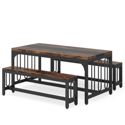 Table à manger 55 po avec 2 bancs Rafeala