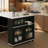 74" Kitchen Island Center With Extendable Drop Leaf Dining Table,Modern Farmhouse Prep Station With Storage