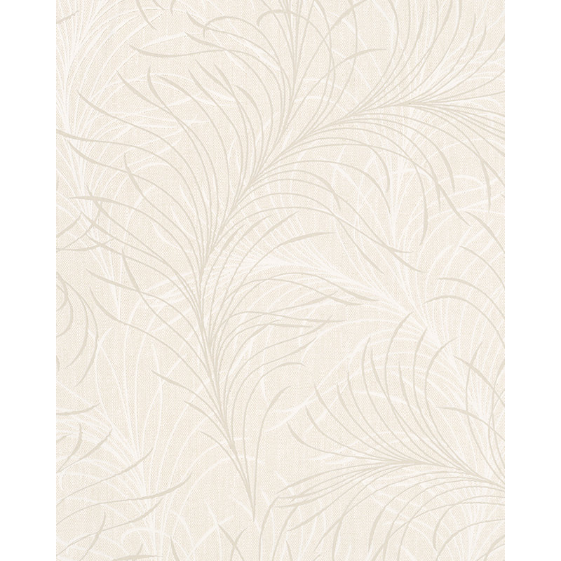 Kristyna Abstract Feather Design 10m x 53cm Wallpaper Roll, Beige