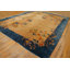 Tapis antiques Art déco chinois floral bleu marine, ivoire, beige, crème, blanc, années 30