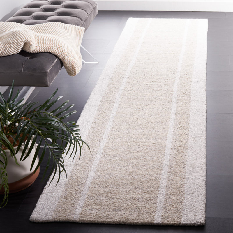 Tapis beige / ivoire Capri 710, Tapis de couloir 2 pi 3 po x 9 pi
