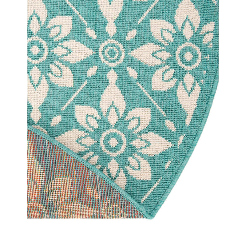 Indoor/Outdoor Trellis Area Rug, Round 3'1"
