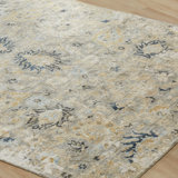 Josilin Wool Floral Area Rug in Gray