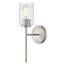 Single Light Bath Vanity Wall Sconce with Clear Ribbed Glass-1018552976