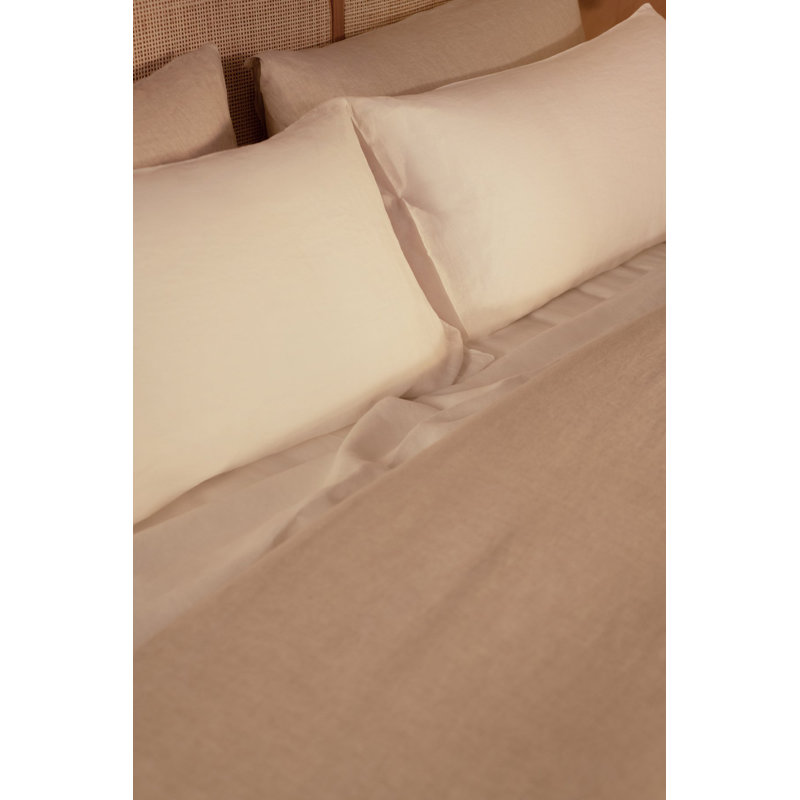 Classic Linen Flat Sheet, Queen Flat Sheet, White