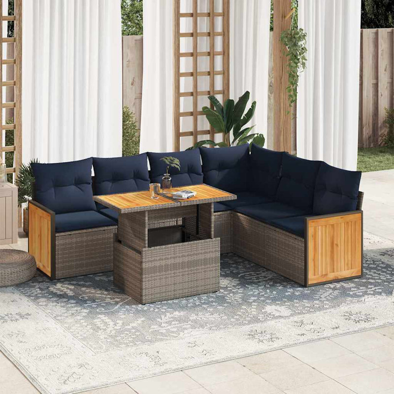 62cm Wide Patio Sofa with Cushions