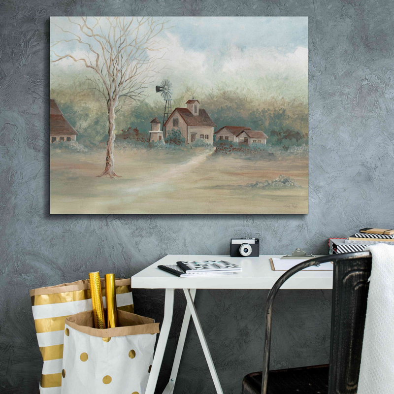 «Walsham Barns In The Distance» sur toile par Cindy Jacobs, H 26 po x l 34 po x P 1,5 po