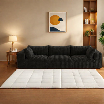 Luxurious Cloud Sofa, Corduroy Fabric, Modern Design For Home & Office
