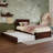 Astley Wood Platform Bed with Panel Footboard and Trundle-827373267-827373279