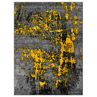 Tapis abstrait contemporain moderne HR Sunglow