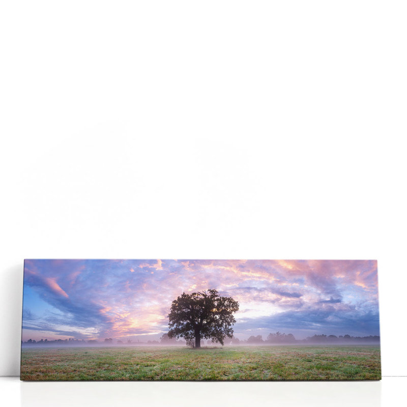 «Single Tree in Field 2», reproduction d'art sur toile, H 8 po x l 24 po