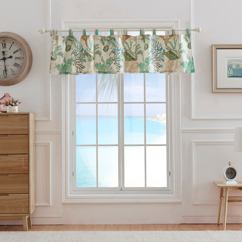 Atlantis Tailored 84" Window Valance, Jade