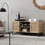 Rattan and Wood 2-Door TV Cabinet for TVs up to 55"-970434658