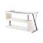 Folden L-Shaped Glass Top Computer Desk-983666417