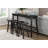 Transitional 4-Piece Pub Height Set, Table And Bar Stools And Solid Rubberwood Furniture-277069710