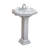 Roosevelt 27.5" Tall Vitreous China Oval Pedestal Bathroom Sink with Overflow-20131716-46019664-20111639