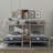Metal Triple Bunk Bed Storage Shelves Staircase-1966023946