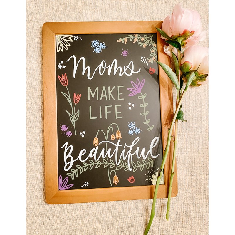 VersaChalk Steel Reversible Mini Magnetic Chalkboard, Up to 2' Size  + Fine Tip White Marker, 10.5" x 14.5"