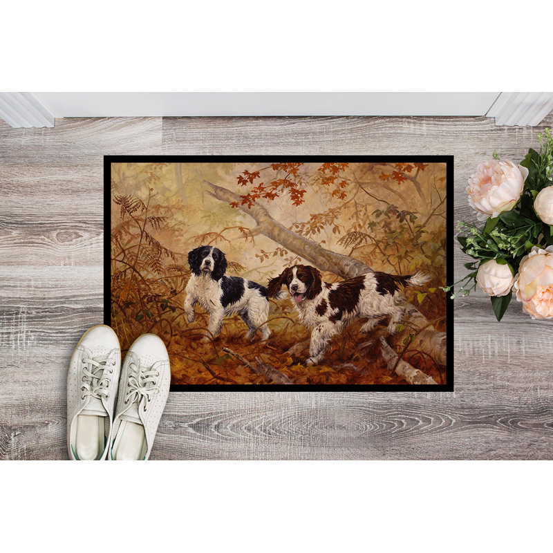 Tapis d’entrée anti-dérapant pour l’extérieur Tuscumbia Springer, Rectangle 2 pi x 3 pi