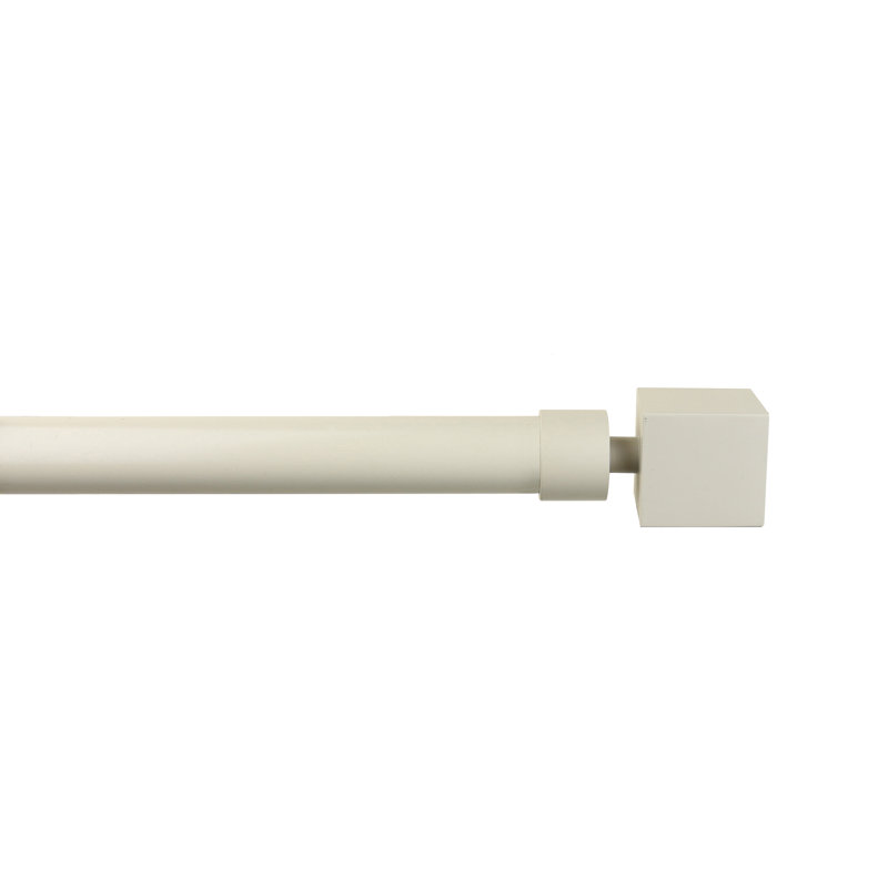 Zaytoune Polyresin Adjustable 1'' Single Curtain Rod, 28" - 48" W, Bronze