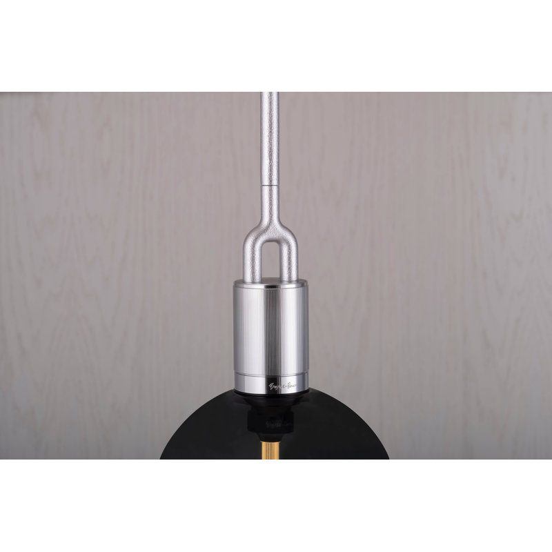 1 - Light Pendant, Steel/Smoked