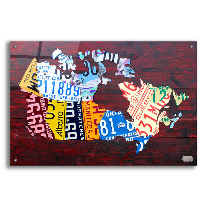 «Willis Forge plaque de carte du Canada» par Willpick par Design Turnpike, art mural en verre acrylique