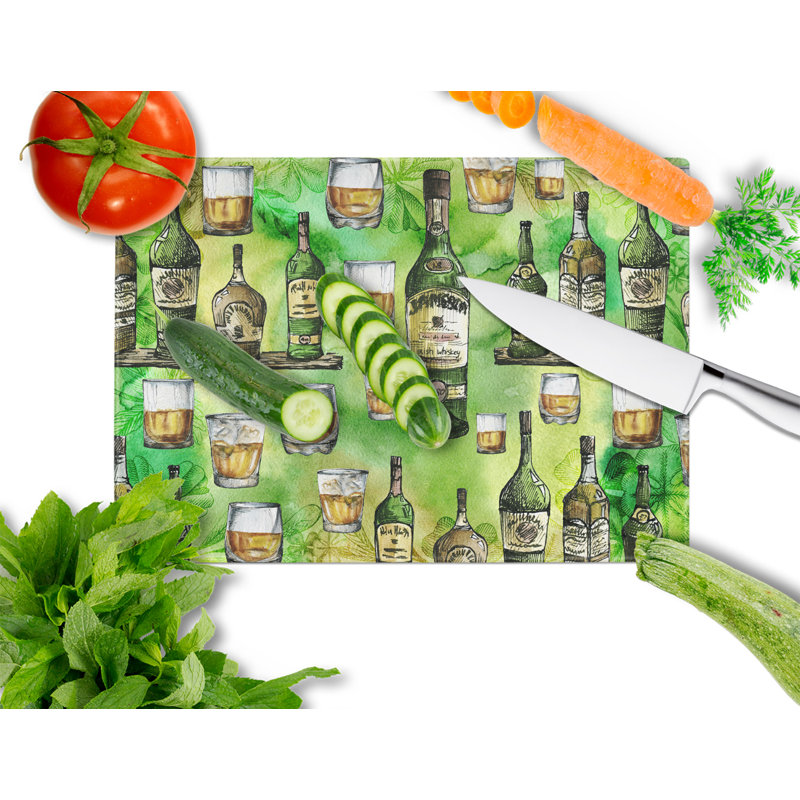 Caroline's Treasures Glass Irish Whiskey Cutting Board