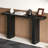 60''Farmhouse Entryway Table with Large countertop, Minimalism Sofa Table with Acacia Veneer-1652234457