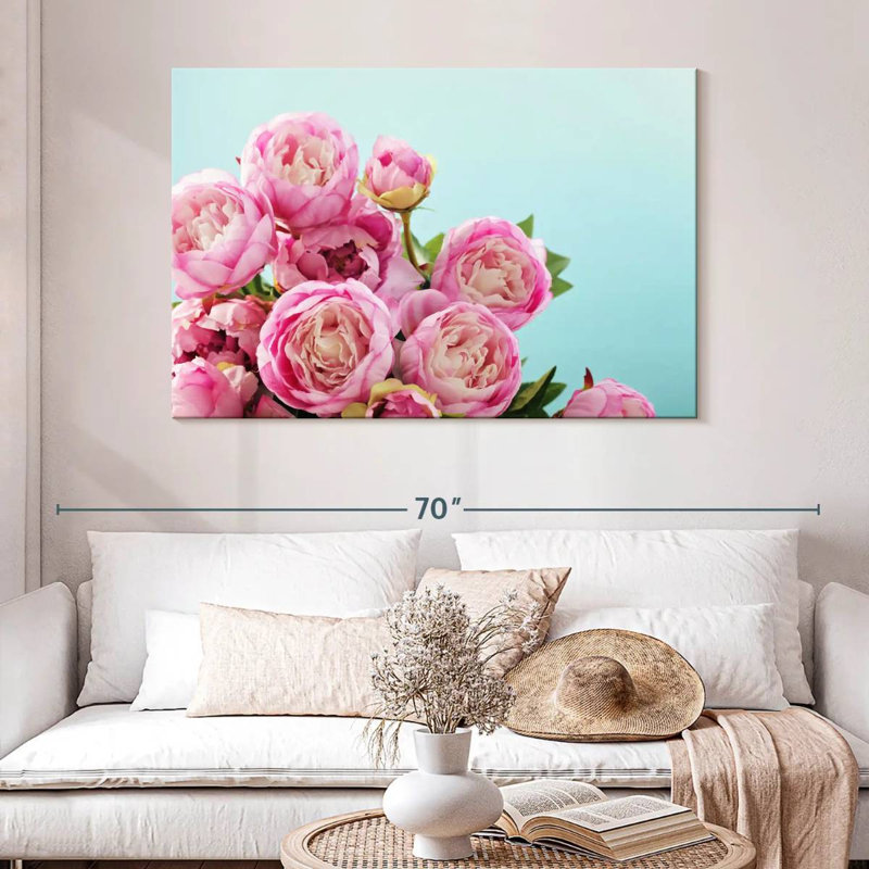 Fleurs de pivoine rose Harnek, H 32 po x l 48 po