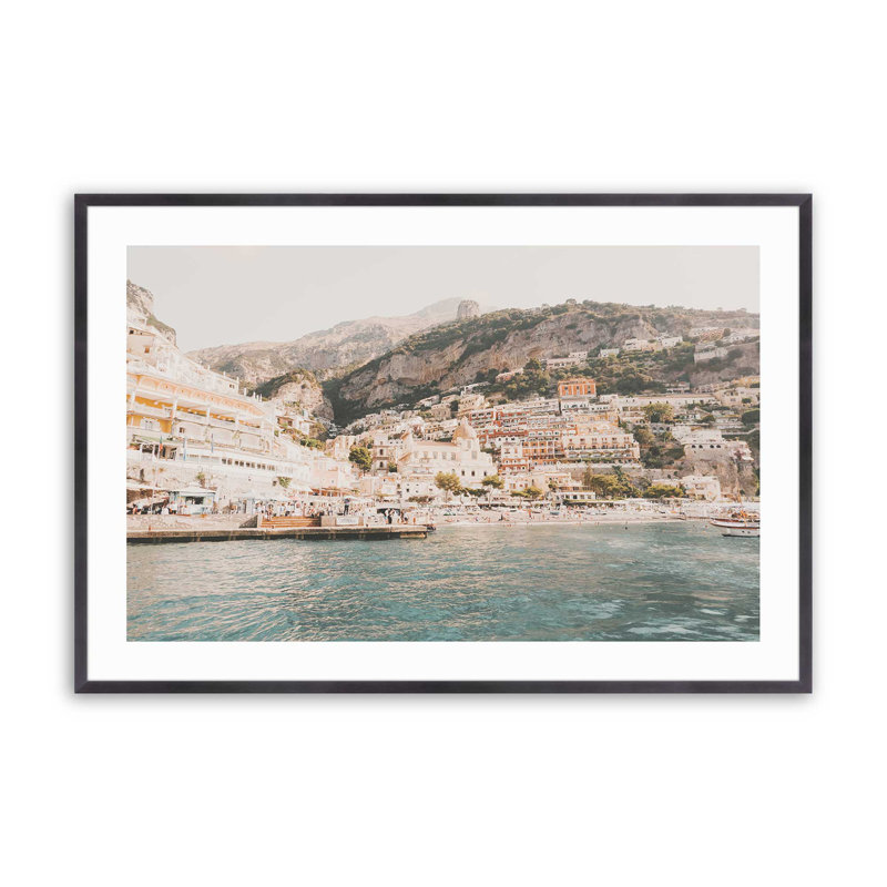 Imprimé Coastal Splendor, H 12,25 po x l 15,25 po x P 1,25 po, Cadre en zinc patiné