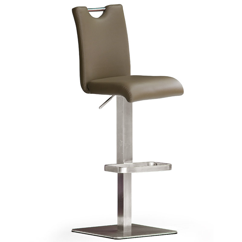 Height-Adjustable Bar Stool, Cappuccino
