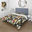 Ensemble de housse de couette orange noir Midcentury Geometric Shapes II - Midcentury-109173548