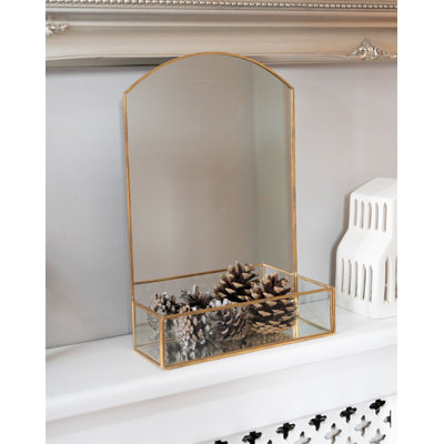 Merser Metal Wall Mirror with Shelves