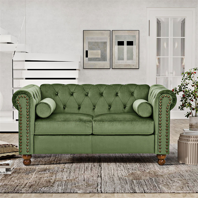 Alcott Hill® Damyrah Mid Century Modern Sofa Tufted loveseat Small