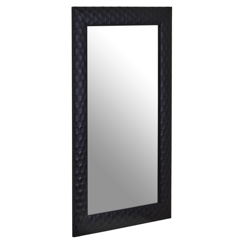 Ludlow Metal Rectangle Mirror, Black