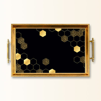 Elegant Glass Tray, 19.7 x 11.4 x 1.4 inches | 100% Durable Glass Construction | Easy to Clean with Damp Cloth | Ideal for Serving, Decorative Display, and Organizing | Stylish Addition to Home Décor