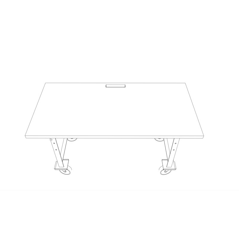 Table de conférence Augusto, Chêne satiné, Non