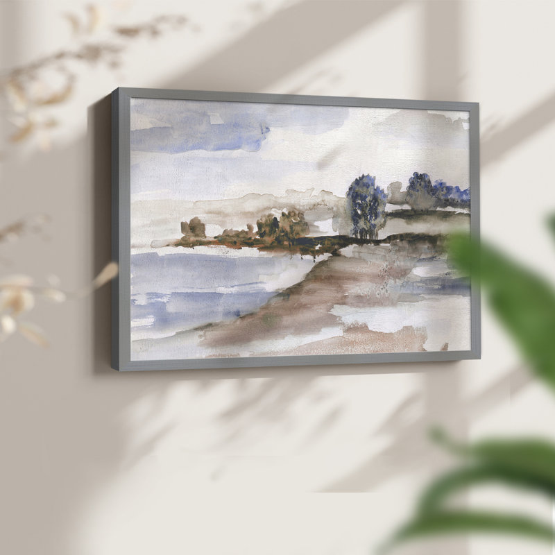 Mountain Cove -Framed Print - Restickable, Gray, 11" H x 14" W