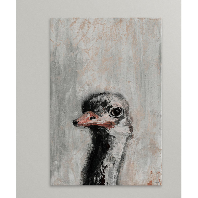 Ostrich You Cute Wrapped Canvas Painting, 152cm H x 101cm W x 3.81cm D