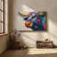 Art mural sur toile Texas Windmill - impression de paysage de ferme de l'Ouest - décor rustique des plaines du Texas-821348520