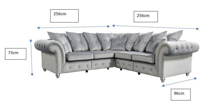 Kensington 5 Seater Velvet Corner Sofa