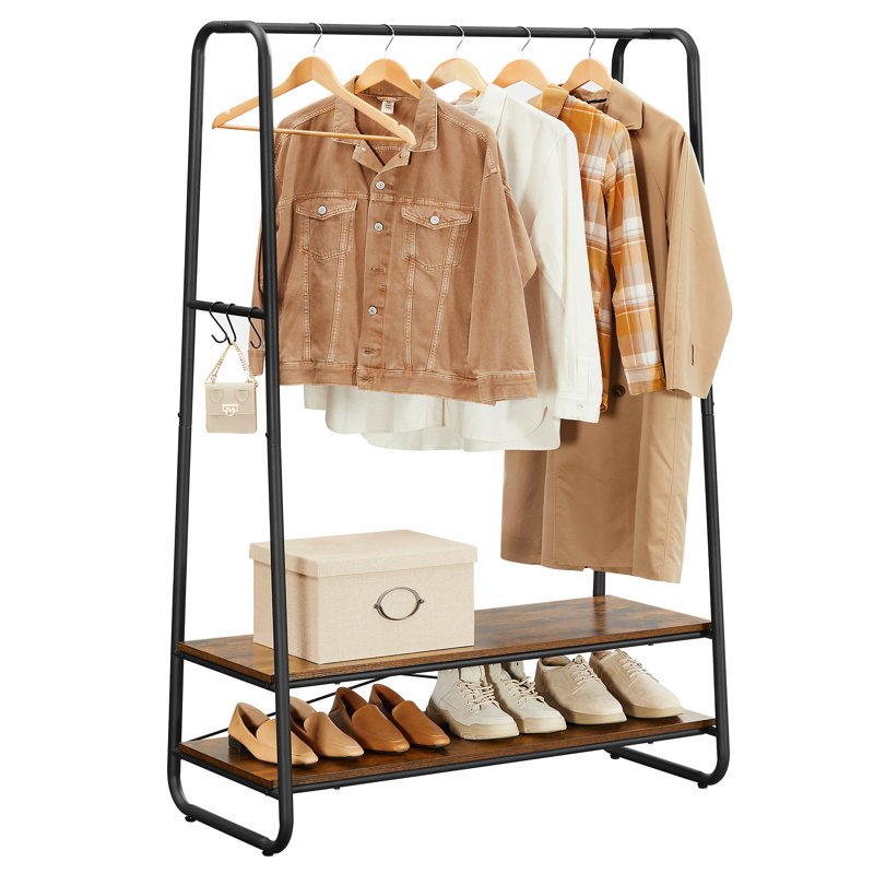 Lenroy 100cm Clothing Rack, Dark Brown/Black