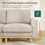 Modular Corner Sofa, L-shaped Couch With Movable Ottoman, Comfy Corduroy Couch With Spring Cushion-1116951044