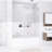 56-60" W X 66" H Frameless Single Sliding Bathtub Door, Tub Shower Door, 5/16" (8Mm) Clear Tempered Glass, Premium Stainless Steel Hardware,Brushed Nickel-123984738