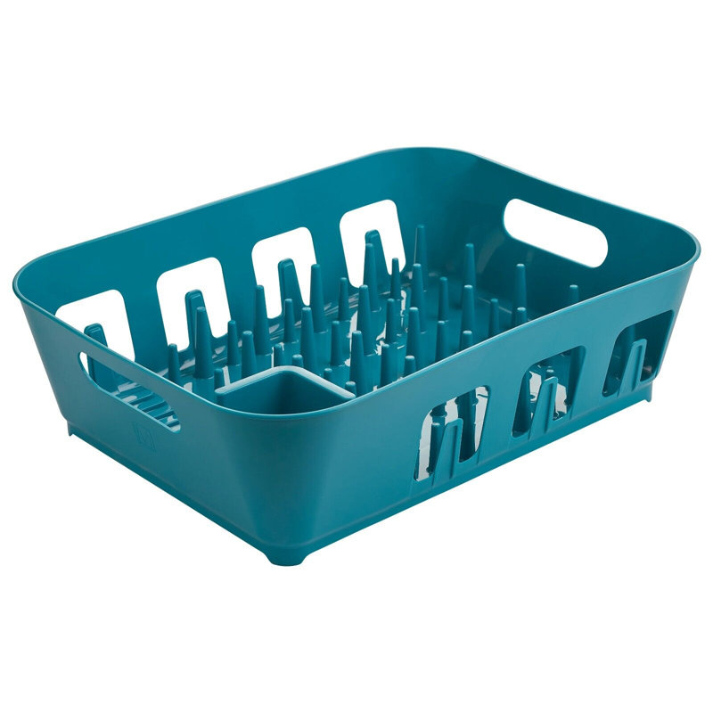 Plastic Dish Rack, Teal