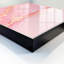 Key box for home, Opens to the right, 30x30x5, White, Delicate pink tones with a hint of cream accents, 