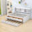 3 Drawers Wood Platform Bed with Shelves and Trundle-1454388688-1454388690